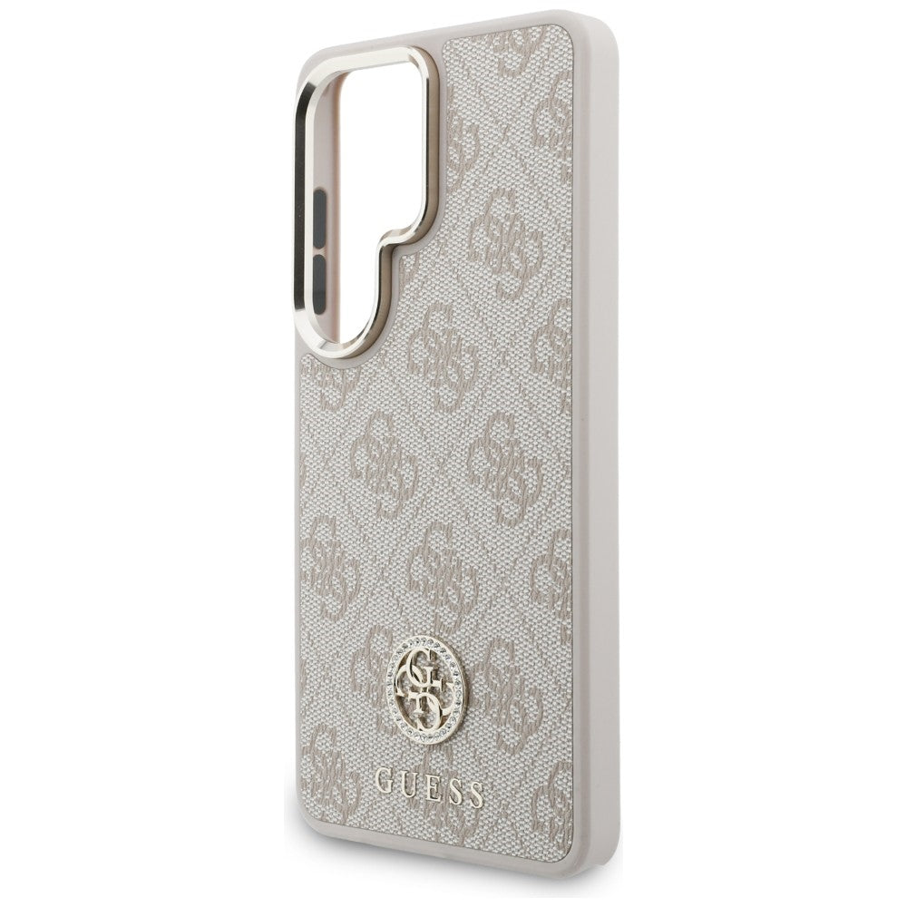 Husa MagSafe pentru Samsung Galaxy S26 Ultra S948, GUESS, 4G Big Rhinestone Triangle Strap, Roz