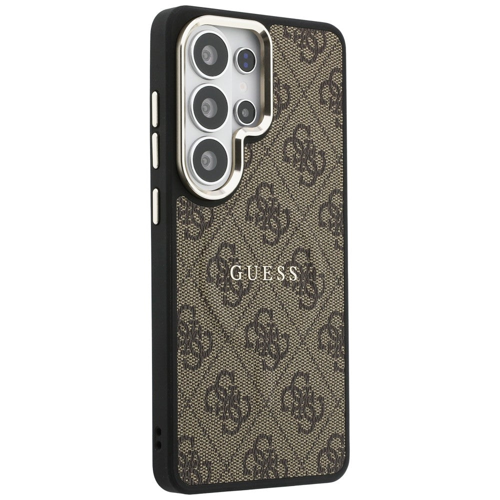 Husa MagSafe pentru Samsung Galaxy S26 Ultra S948, Guess, 4G Embossed Ring, Maro