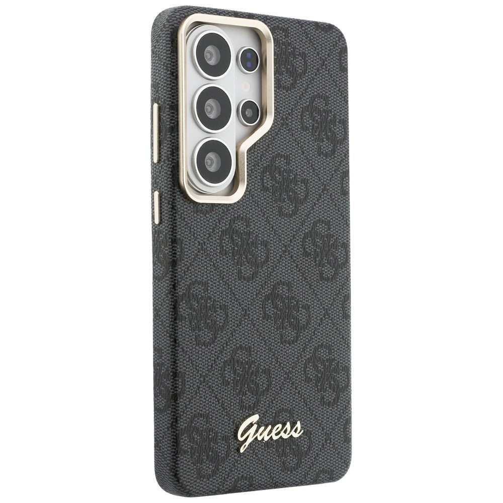 Husa MagSafe pentru Samsung Galaxy S26 Ultra S948, Guess, 4G Script Logo, Neagra