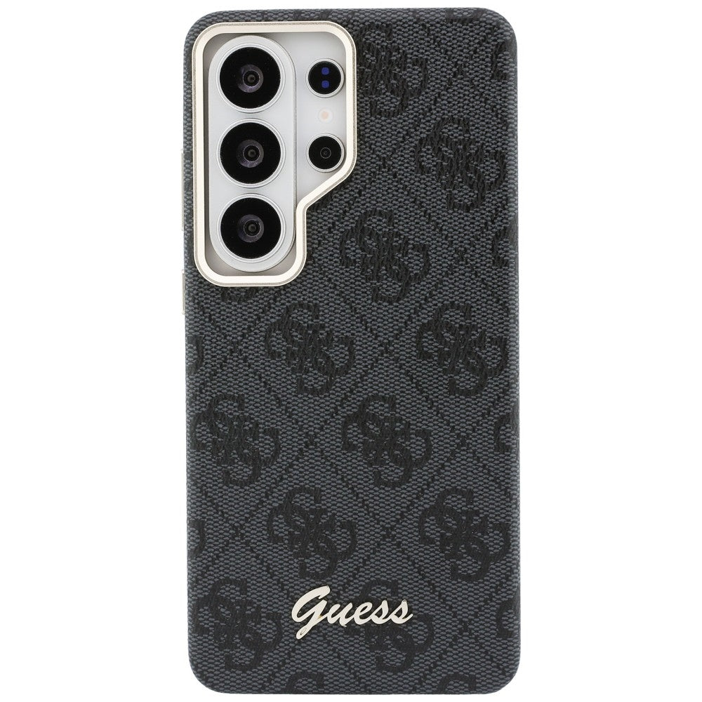 Husa MagSafe pentru Samsung Galaxy S26 Ultra S948, Guess, 4G Script Logo, Neagra