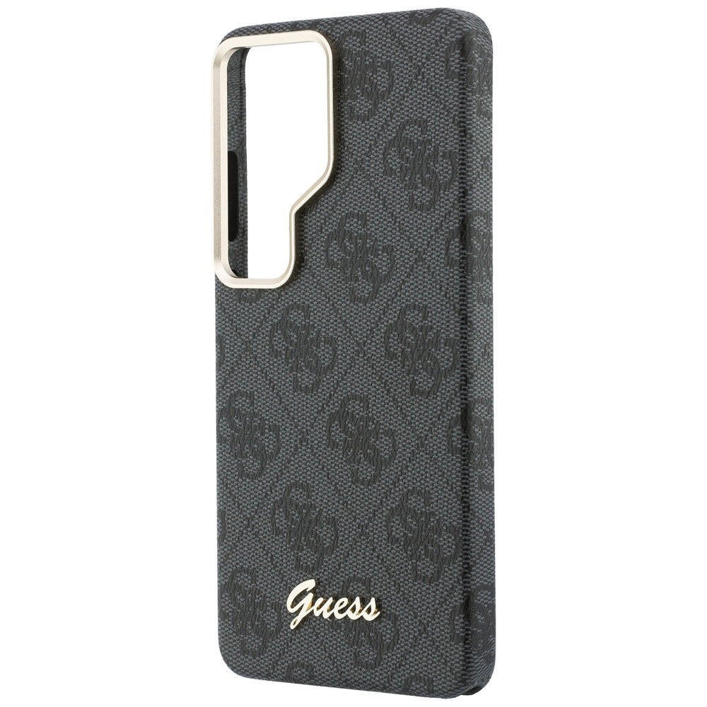 Husa MagSafe pentru Samsung Galaxy S26 Ultra S948, Guess, 4G Script Logo, Neagra