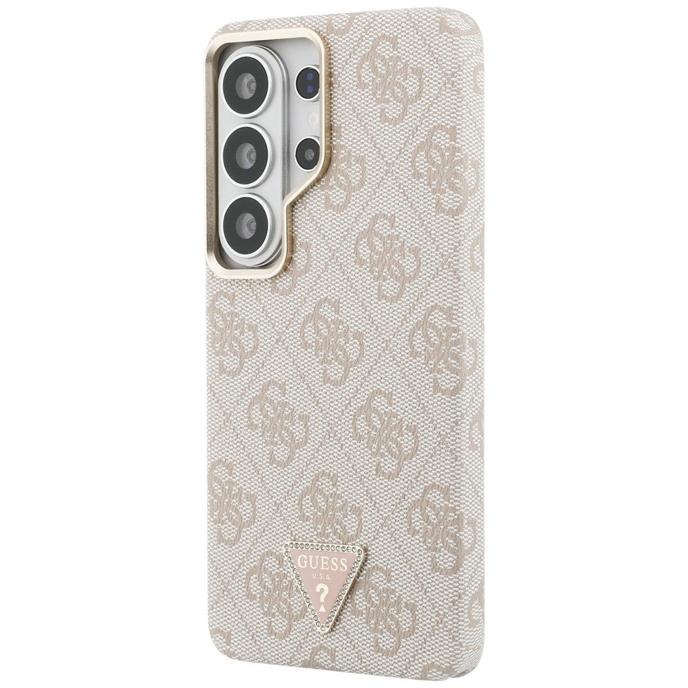 Husa MagSafe pentru Samsung Galaxy S26 Ultra S948, Guess, 4G Triangle Logo, Roz