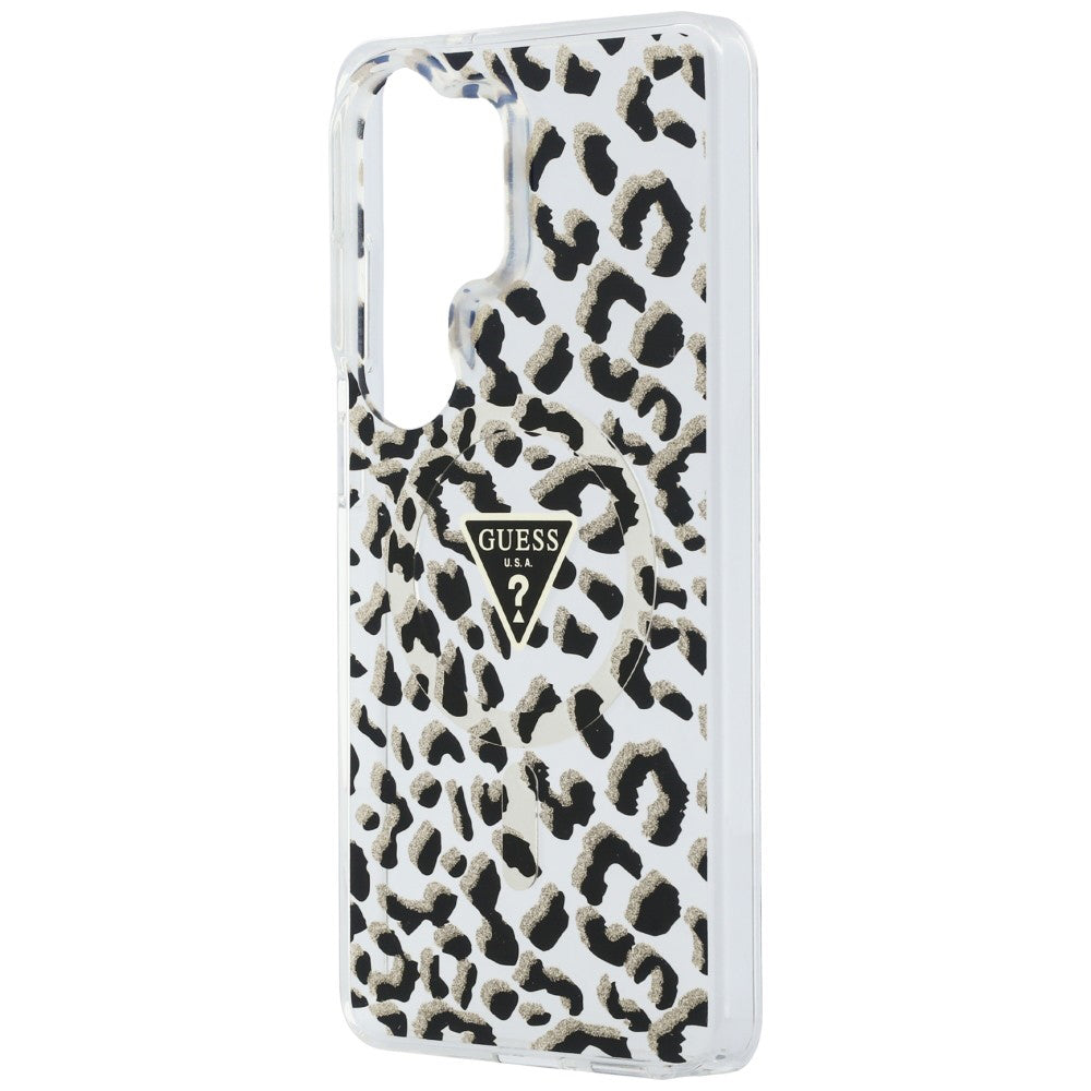 Husa MagSafe pentru Samsung Galaxy S26 Ultra S948, Guess, IML Leopard Pattern, Neagra