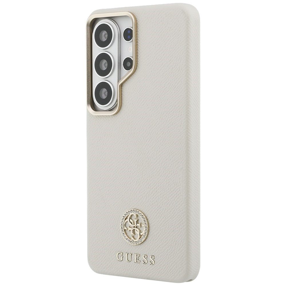 Husa MagSafe pentru Samsung Galaxy S26 Ultra S948, Guess, Rhinestone Round Logo, Bej