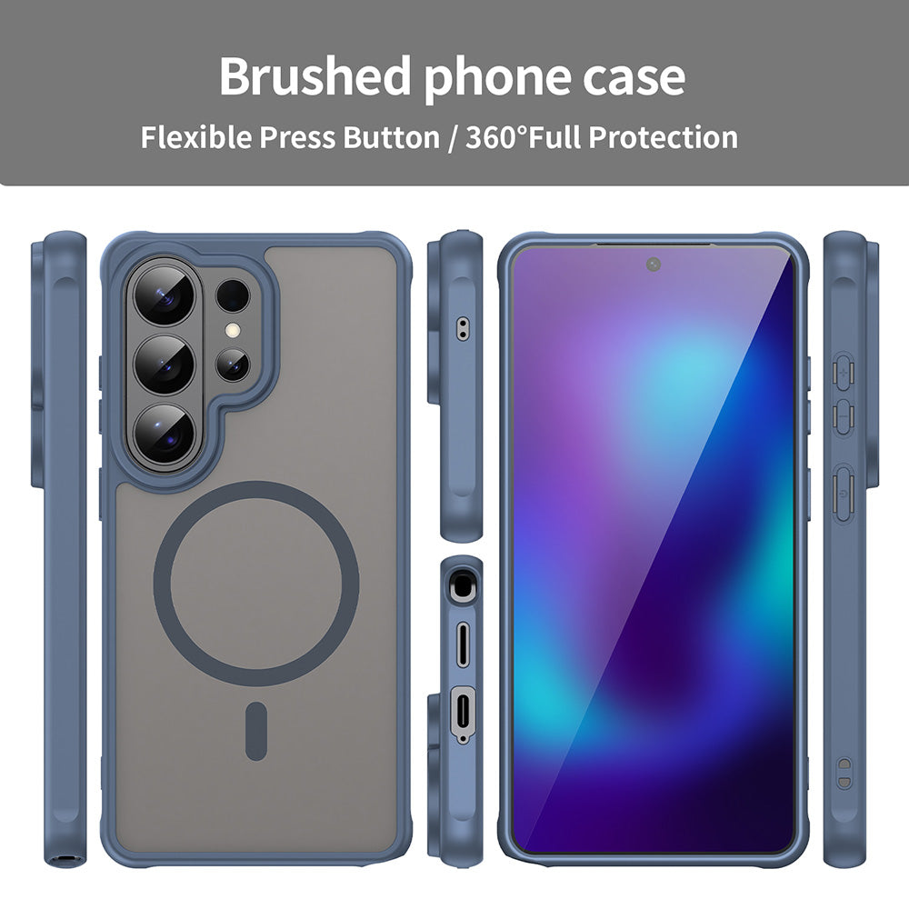 Husa MagSafe pentru Samsung Galaxy S26 Ultra S948, Techsuit, HaloFrost II, Bleumarin