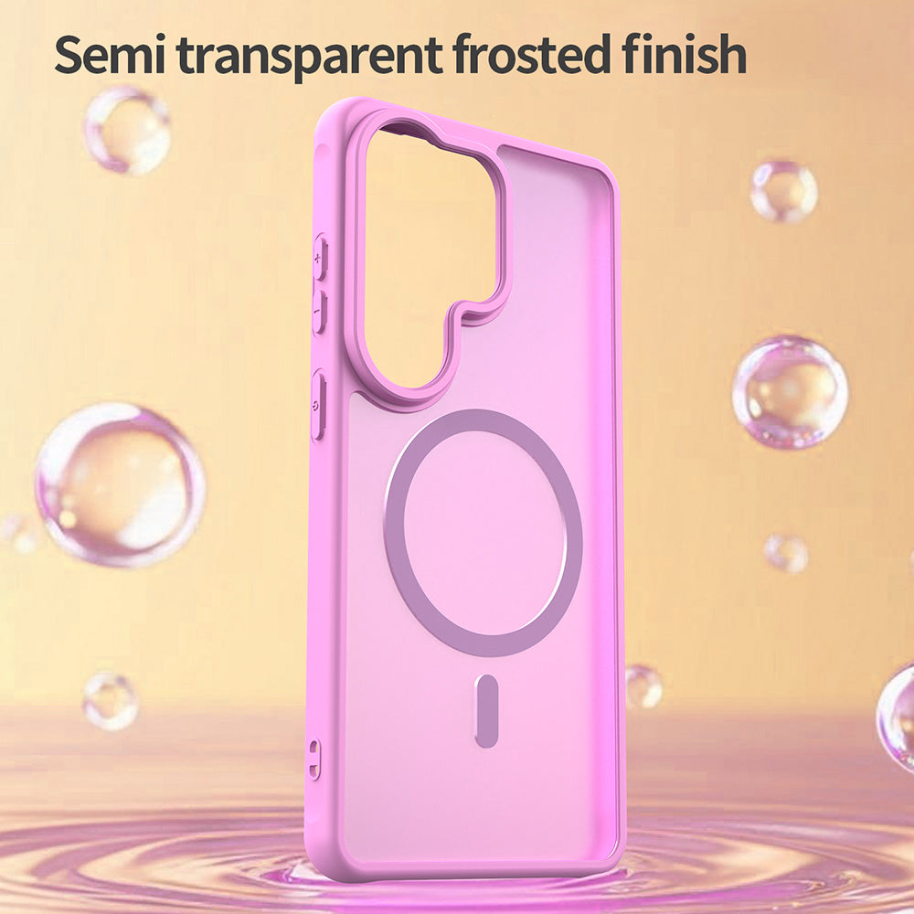 Husa MagSafe pentru Samsung Galaxy S26 Ultra S948, Techsuit, HaloFrost II, Roz