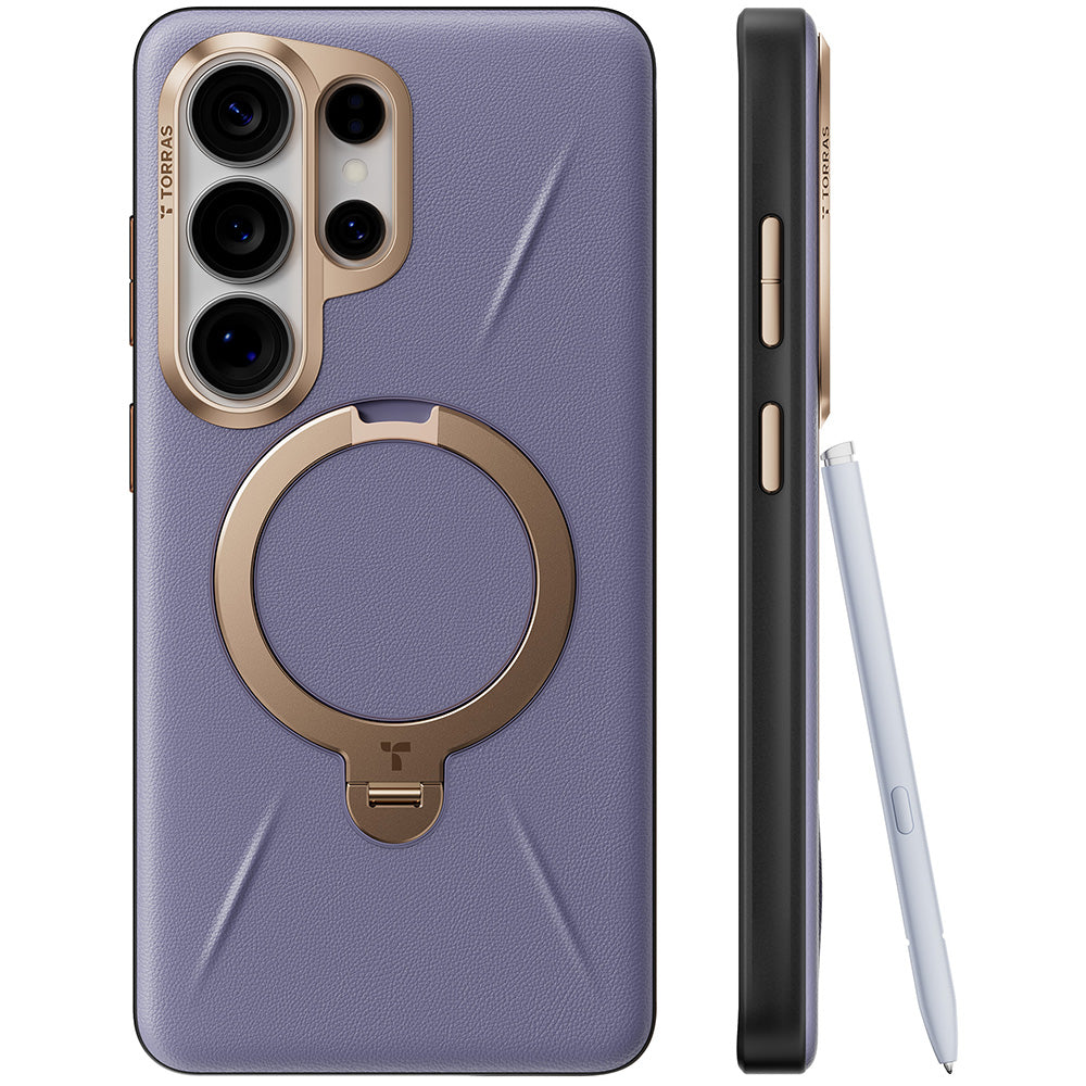 Husa MagSafe pentru Samsung Galaxy S26 Ultra S948, Torras, QPRO Leather, Mov