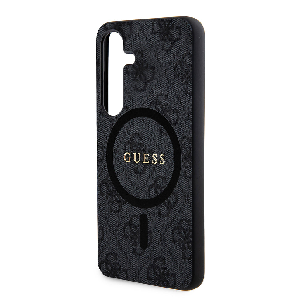 Husa MagSafe pentru Samsung Galaxy Z Flip7 F766, Guess, 4G Collection, Neagra