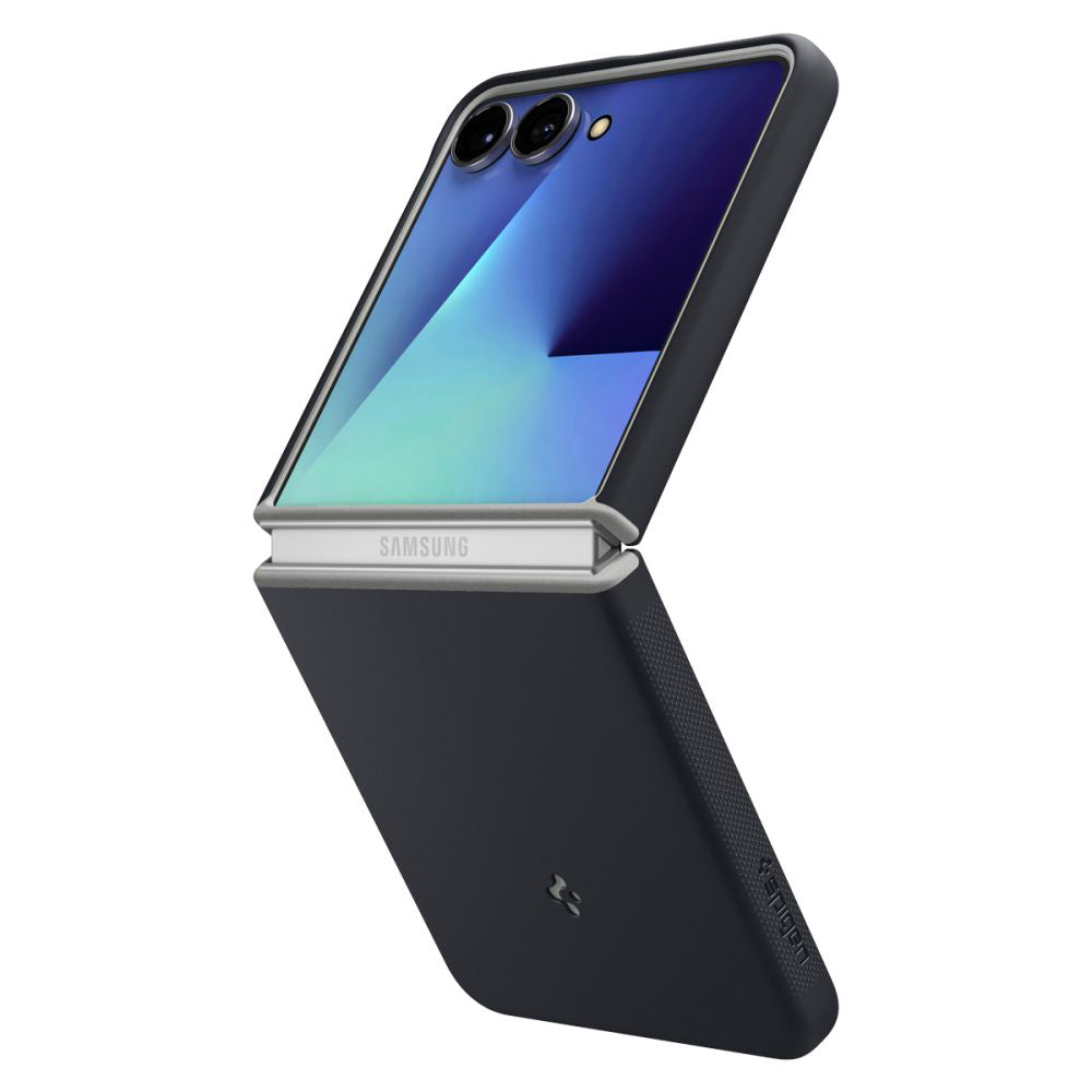 Husa MagSafe pentru Samsung Galaxy Z Flip7 F766, Spigen, Caseology Nano Pop, Neagra ACS11158