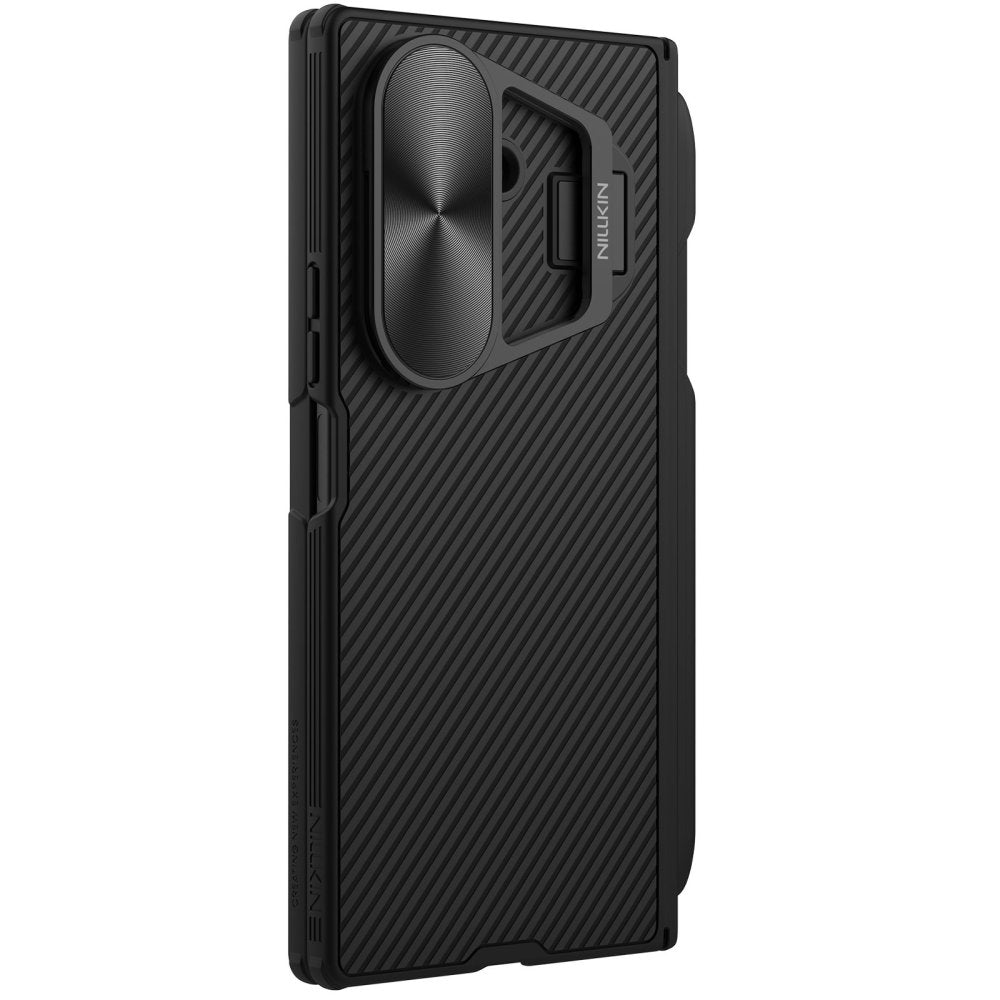 Husa MagSafe pentru Samsung Galaxy Z Fold7 F966, Nillkin, CamShield Prop with Metal Lens Cover and S-Pen Holder, Neagra