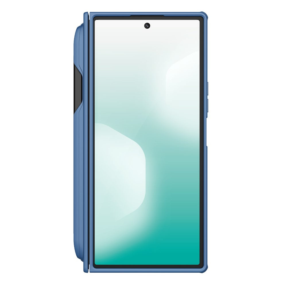 Husa MagSafe pentru Samsung Galaxy Z Fold7 F966, Nillkin, Super Frosted Shield with Pen Holder, Albastra