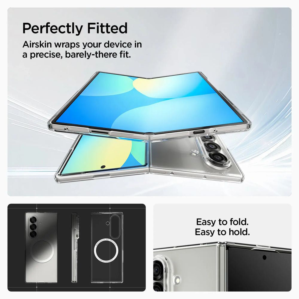 Husa MagSafe pentru Samsung Galaxy Z Fold7 F966, Spigen, Air Skin, Transparenta ACS09545