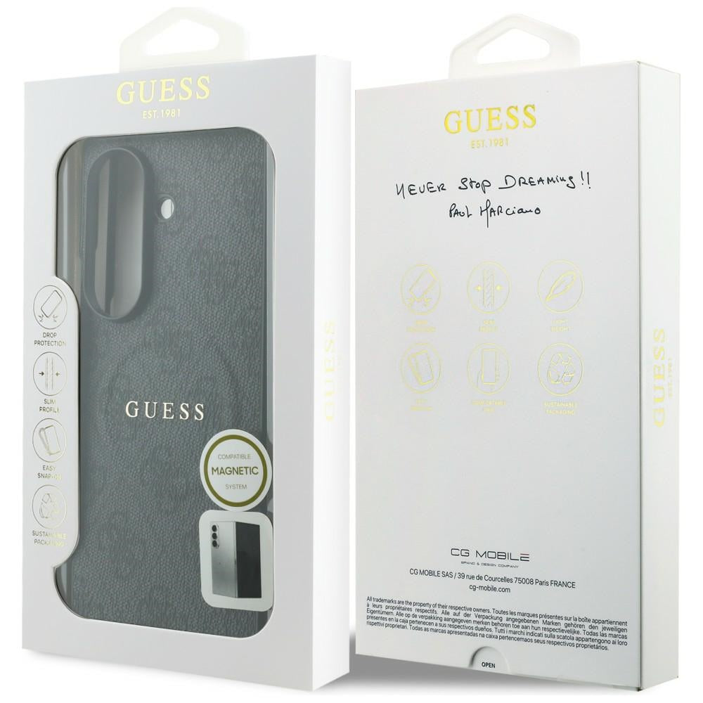 Husa MagSafe pentru Samsung Galaxy Z Fold8 Ultra F976, Guess, 4G Leather Classic, Neagra