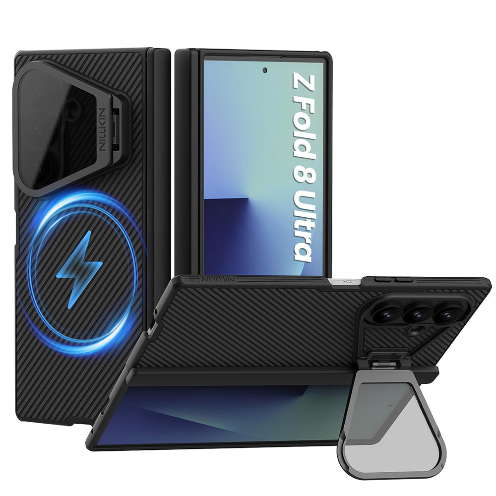 Husa MagSafe pentru Samsung Galaxy Z Fold8 Ultra F976, Nillkin, CamShield Pro with Transparent Black Lens Cover and S-Pen Holder, Neagra