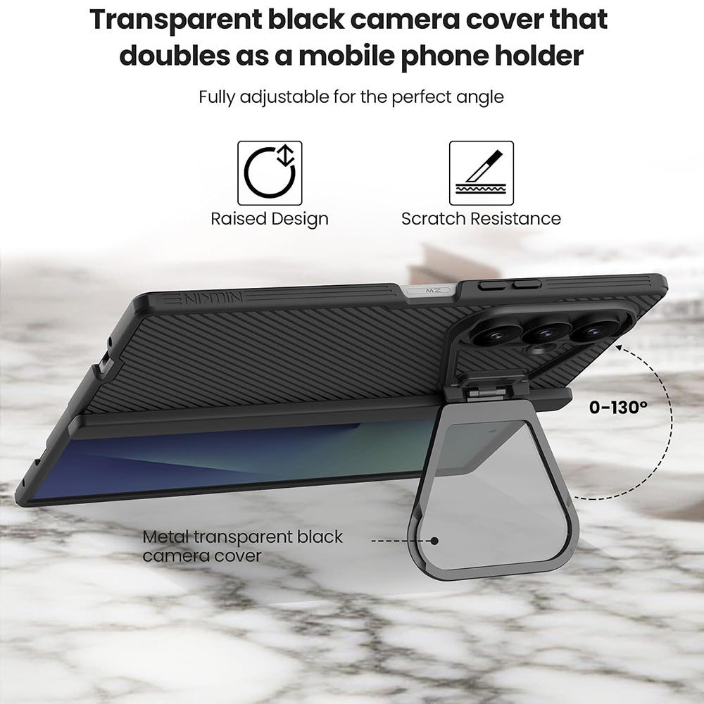 Husa MagSafe pentru Samsung Galaxy Z Fold8 Ultra F976, Nillkin, CamShield Pro with Transparent Black Lens Cover and S-Pen Holder, Neagra