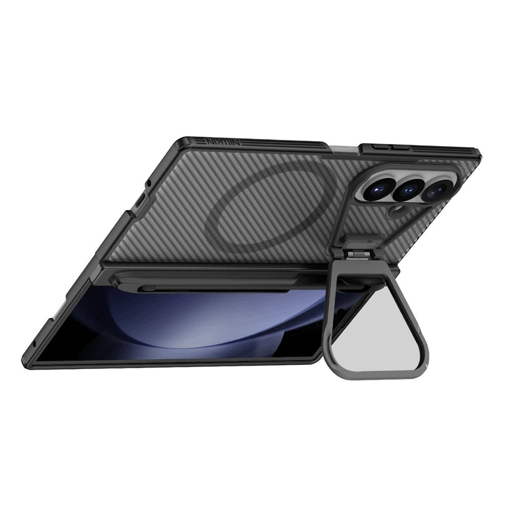 Husa MagSafe pentru Samsung Galaxy Z Fold8 Ultra F976, Nillkin, CamShield Pro with Transparent Lens Cover and S-Pen Holder, Neagra Transparenta