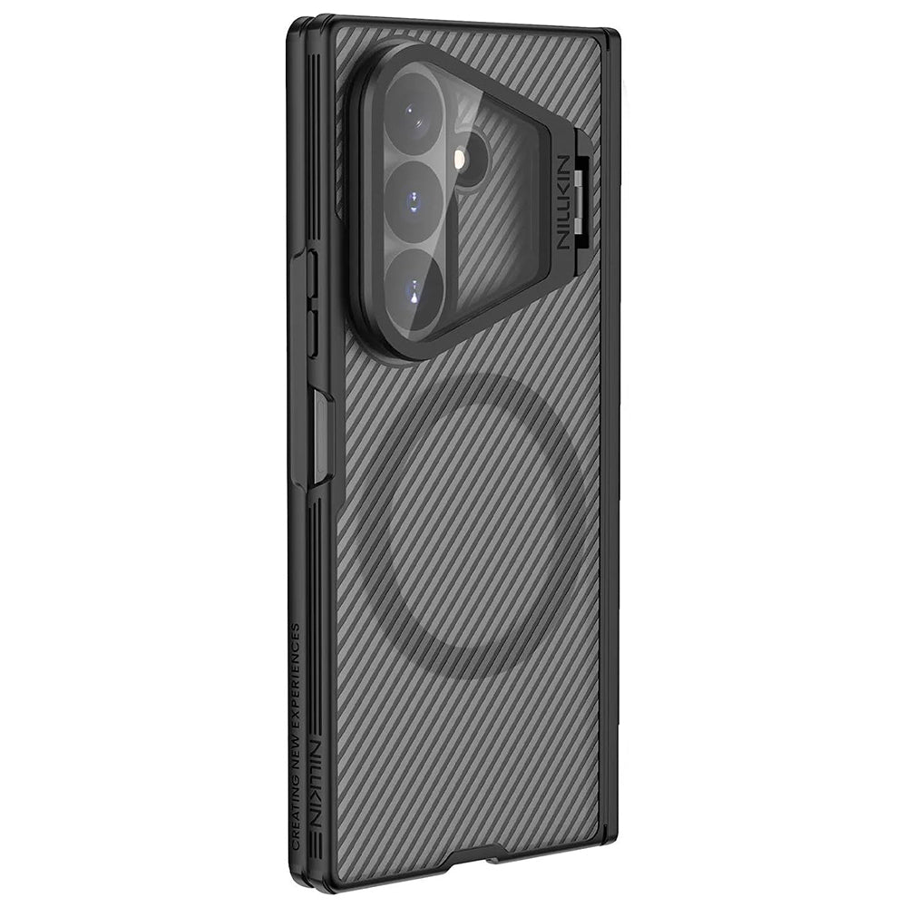 Husa MagSafe pentru Samsung Galaxy Z Fold8 Ultra F976, Nillkin, CamShield Pro with Transparent Lens Cover, Neagra Transparenta