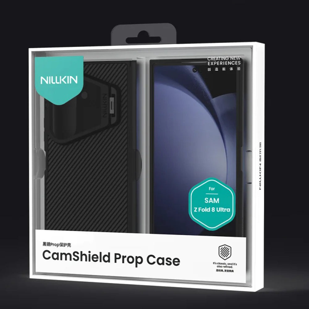 Husa MagSafe pentru Samsung Galaxy Z Fold8 Ultra F976, Nillkin, CamShield Prop with Transparent Black Lens Cover, Neagra