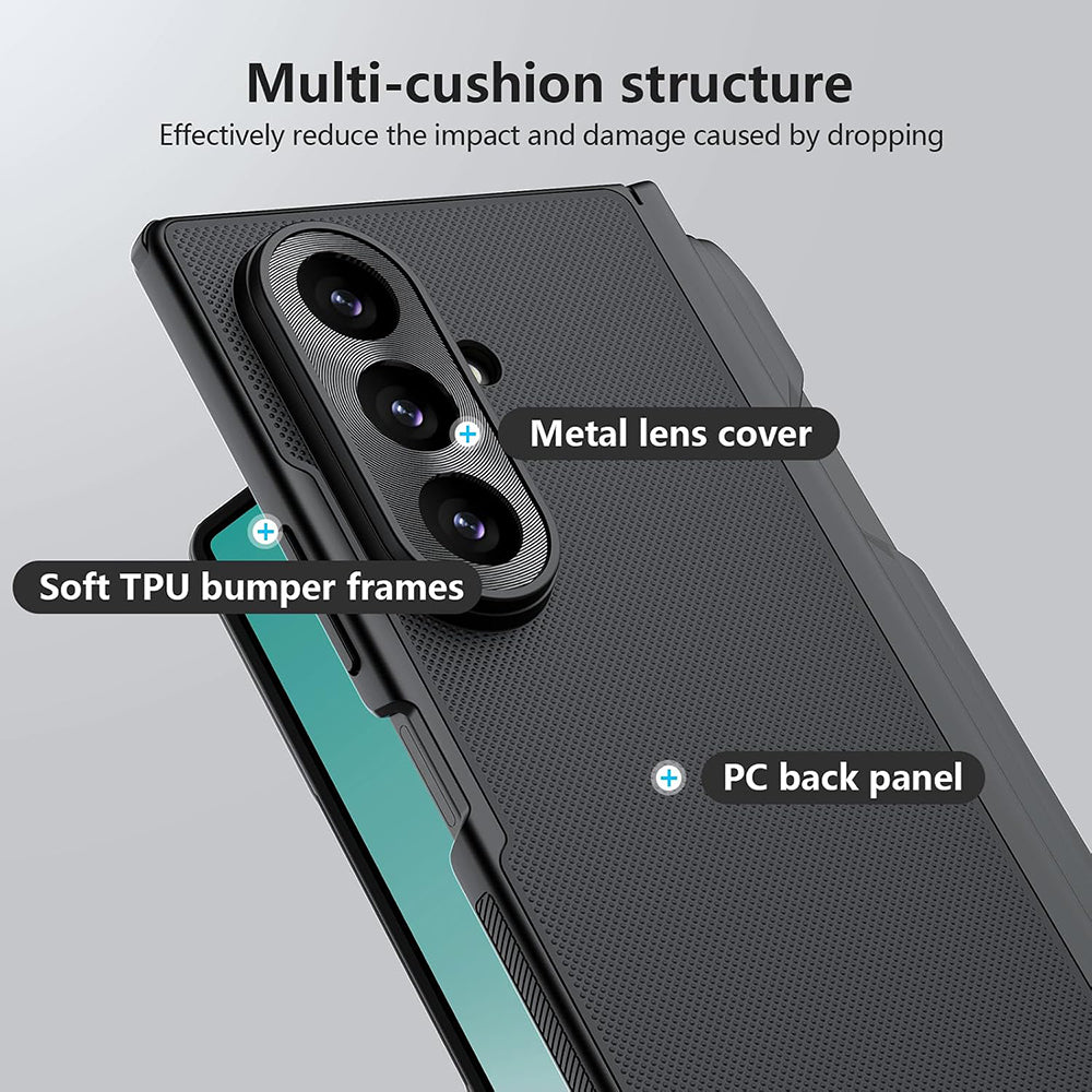 Husa MagSafe pentru Samsung Galaxy Z Fold8 Ultra F976, Nillkin, Super Frosted Shield with Pen Holder, Neagra