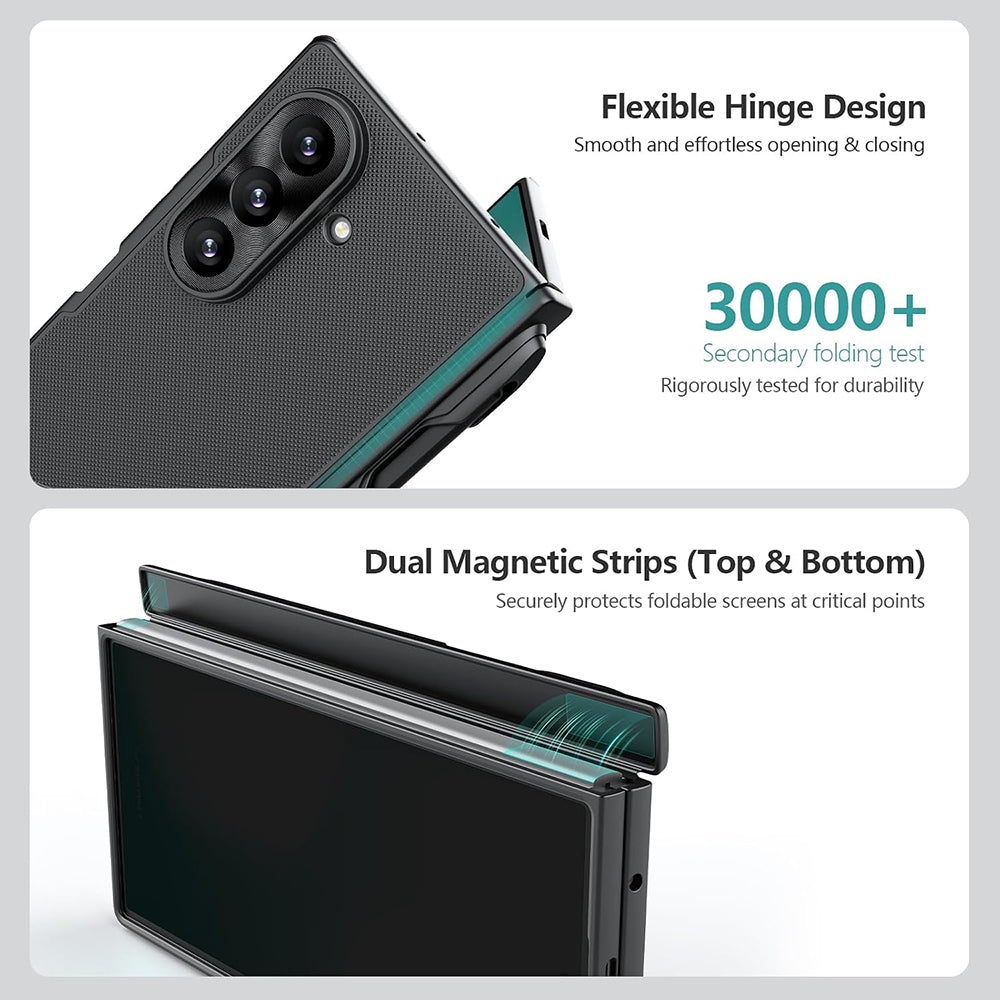 Husa MagSafe pentru Samsung Galaxy Z Fold8 Ultra F976, Nillkin, Super Frosted Shield with Pen Holder, Neagra