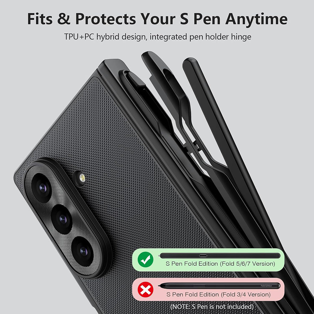 Husa MagSafe pentru Samsung Galaxy Z Fold8 Ultra F976, Nillkin, Super Frosted Shield with Pen Holder, Neagra