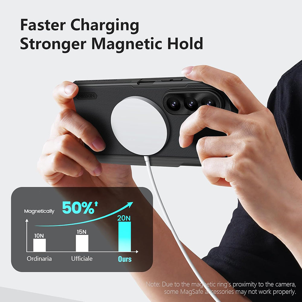 Husa MagSafe pentru Samsung Galaxy Z Fold8 Ultra F976, Nillkin, Super Frosted Shield with Pen Holder, Neagra
