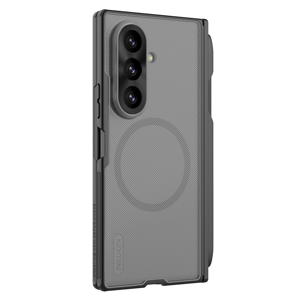 Husa MagSafe pentru Samsung Galaxy Z Fold8 Ultra F976, Nillkin, Super Frosted Shield with Pen Holder, Neagra Transparenta