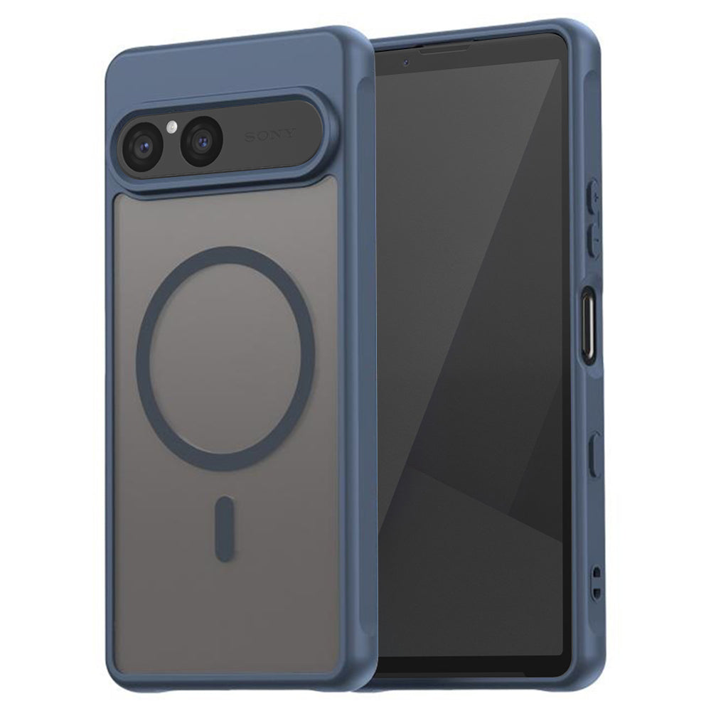 Husa MagSafe pentru Sony Xperia 10 VII, Techsuit, HaloFrost II, Bleumarin
