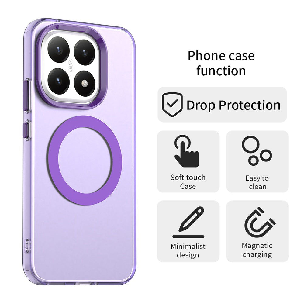 Husa MagSafe pentru Xiaomi 15T, Techsuit, CandyCase, Mov