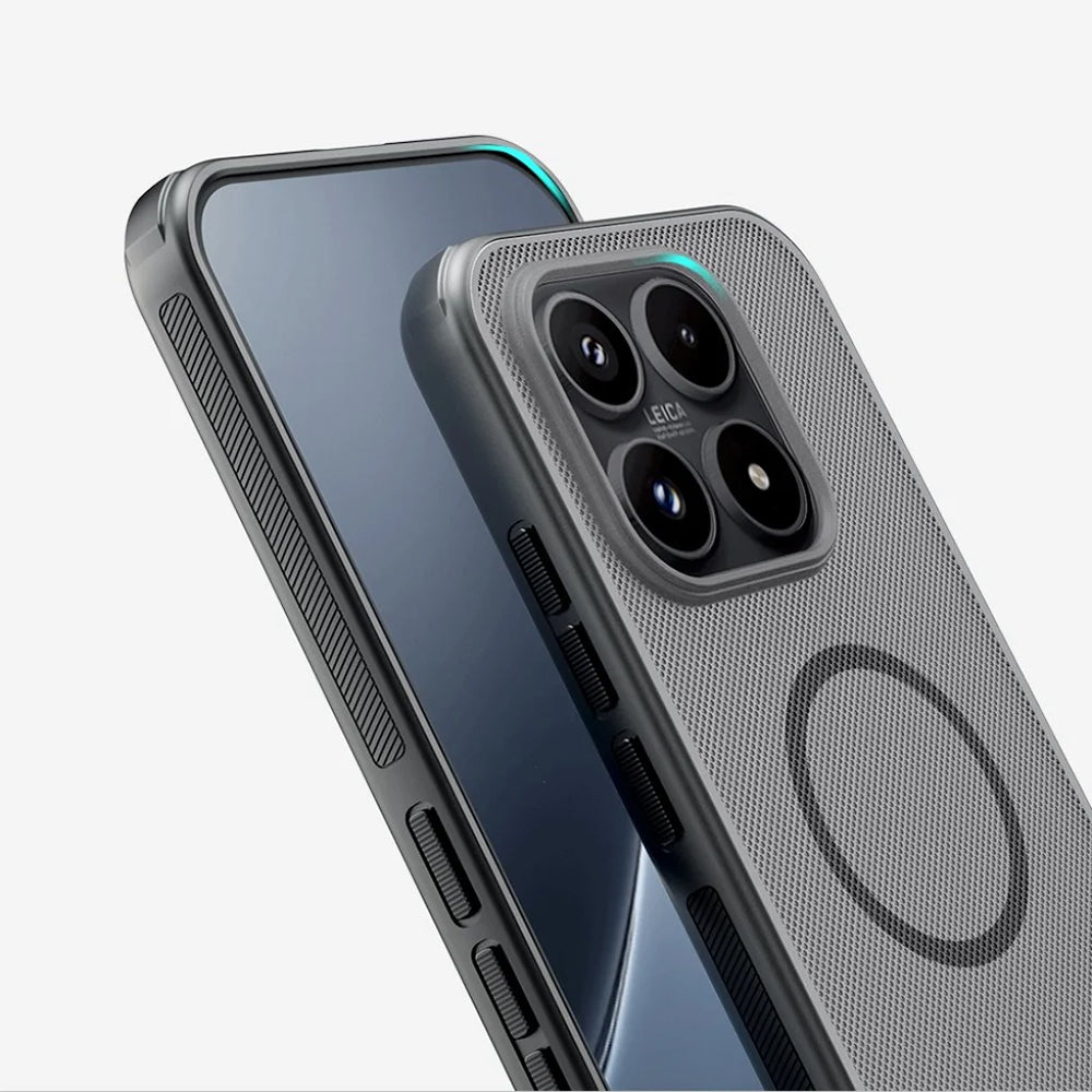 Husa MagSafe pentru Xiaomi 17, Nillkin, Super Shield Pro, Neagra Transparenta Satinata