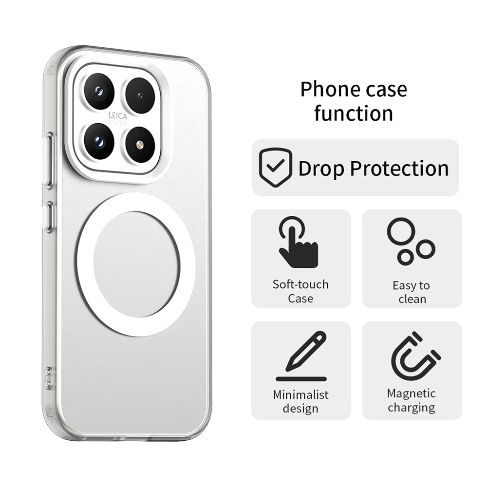 Husa MagSafe pentru Xiaomi 17, Techsuit, CandyCase, Alba