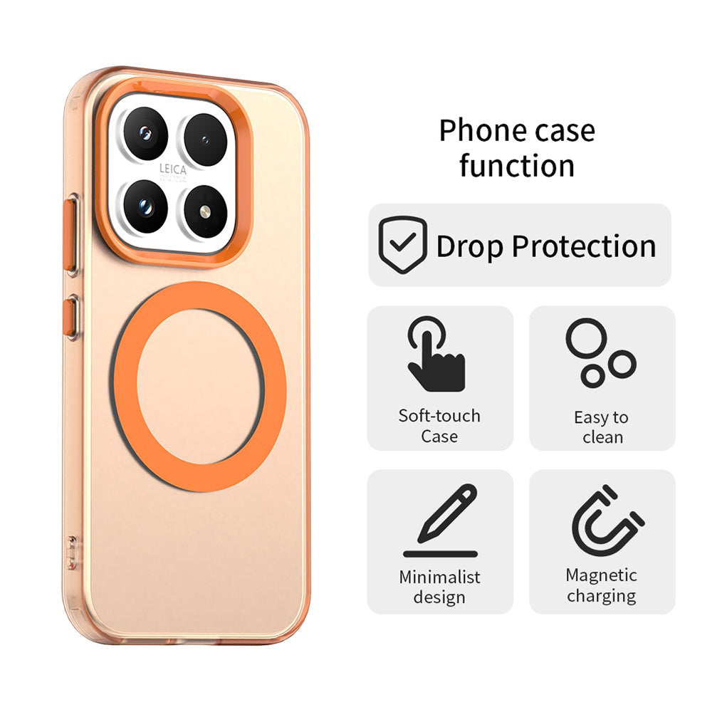 Husa MagSafe pentru Xiaomi 17, Techsuit, CandyCase, Portocalie