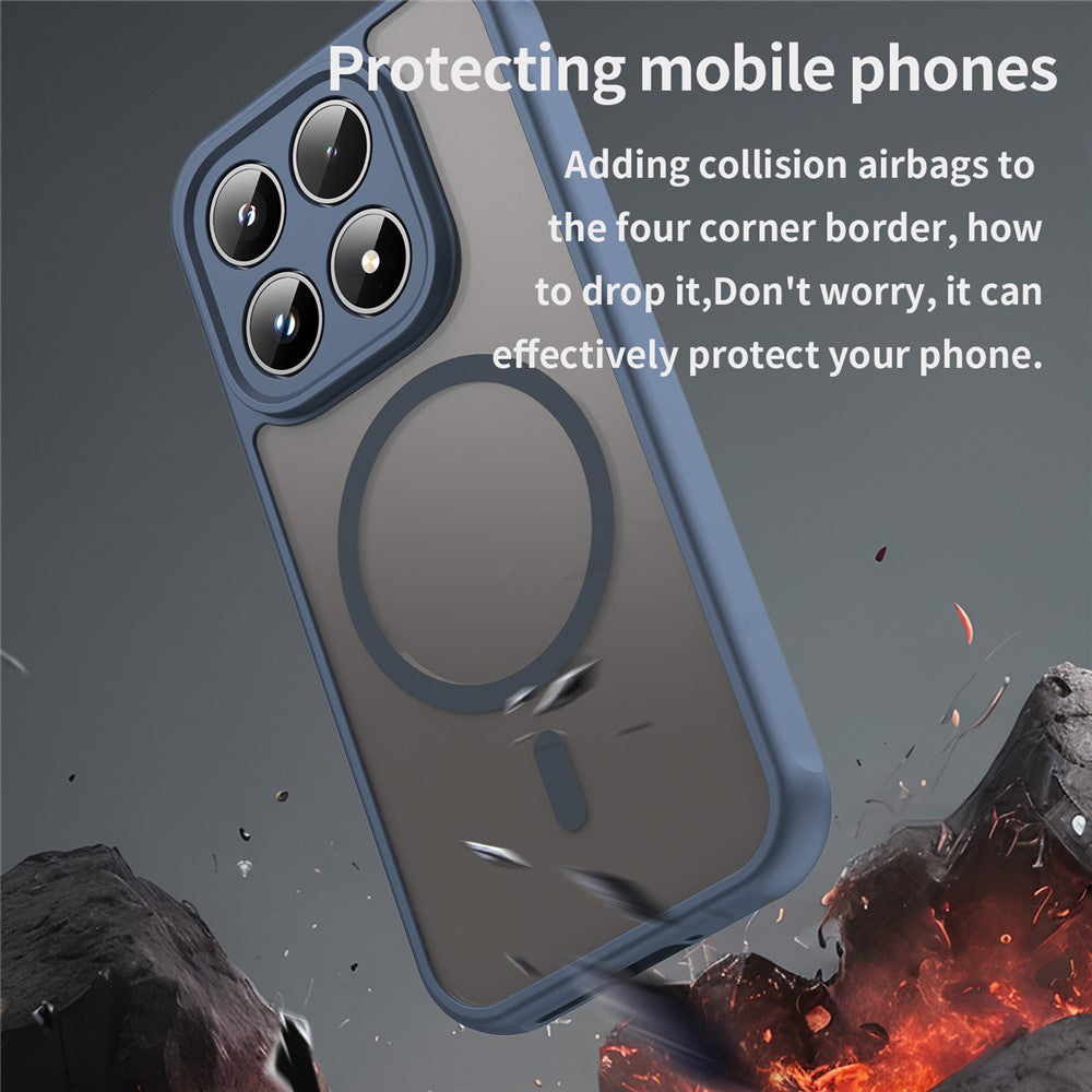 Husa MagSafe pentru Xiaomi 17, Techsuit, HaloFrost II, Bleumarin
