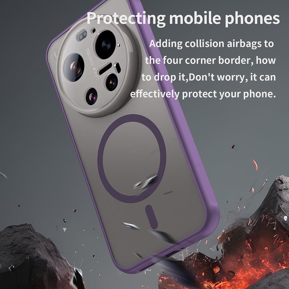 Husa MagSafe pentru Xiaomi 17 Ultra, Techsuit, HaloFrost II, Mov