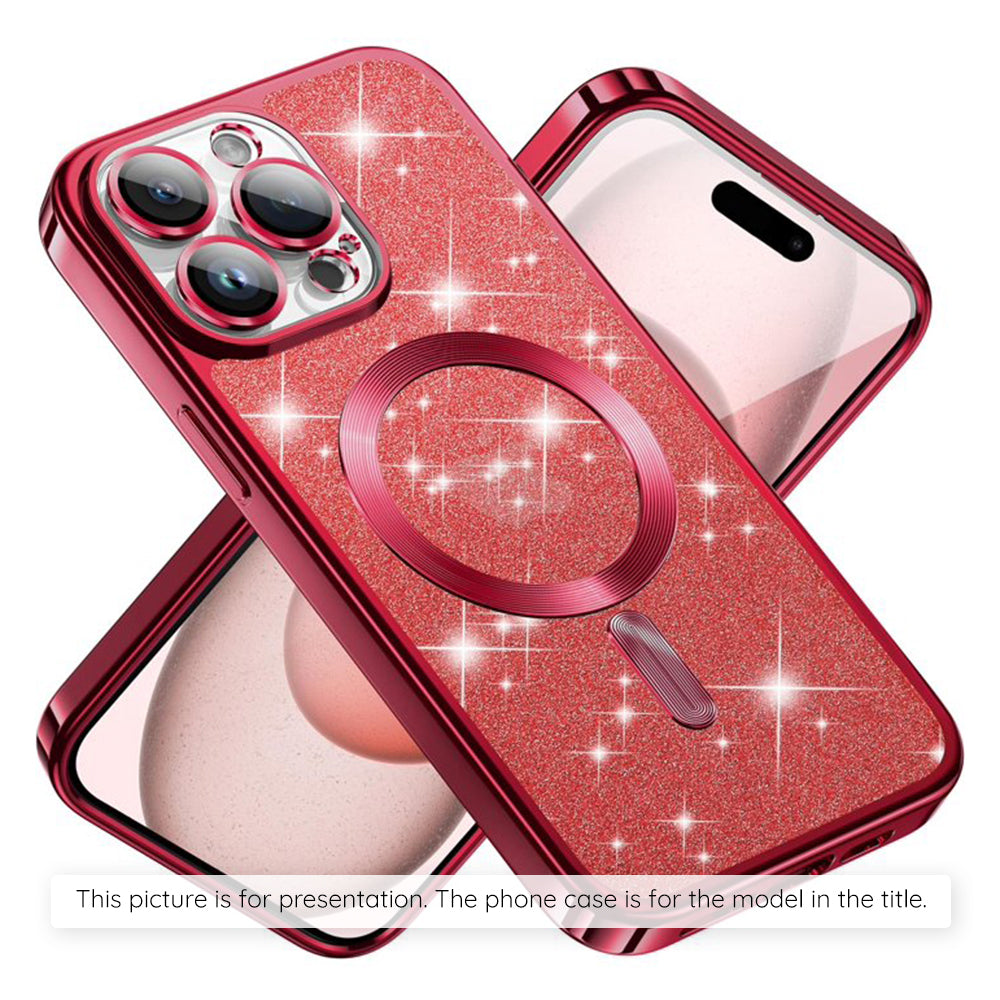 Husa MagSafe pentru Xiaomi 17T, Techsuit, Luxury Glitter, Rosie