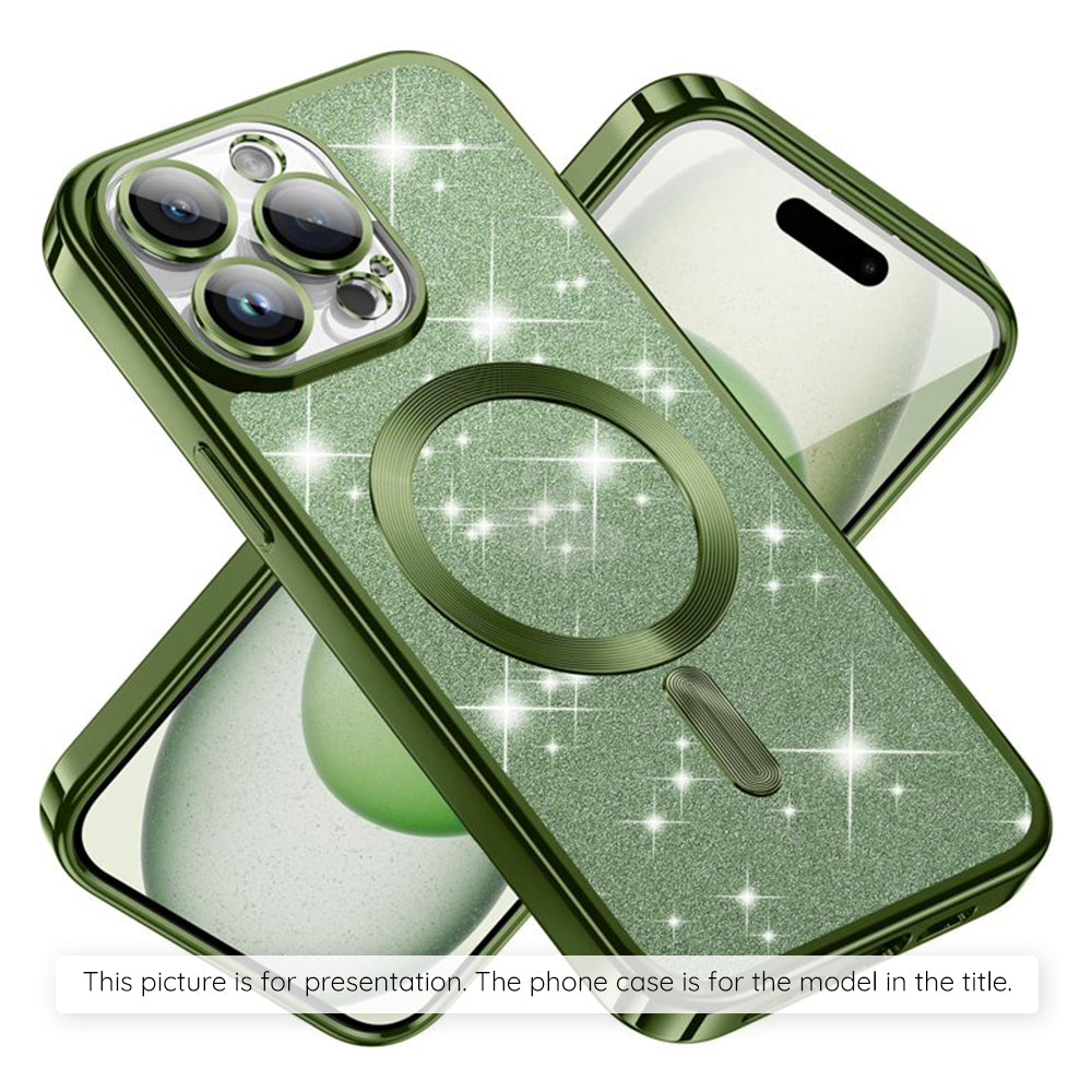Husa MagSafe pentru Xiaomi 17T, Techsuit, Luxury Glitter, Verde Inchis