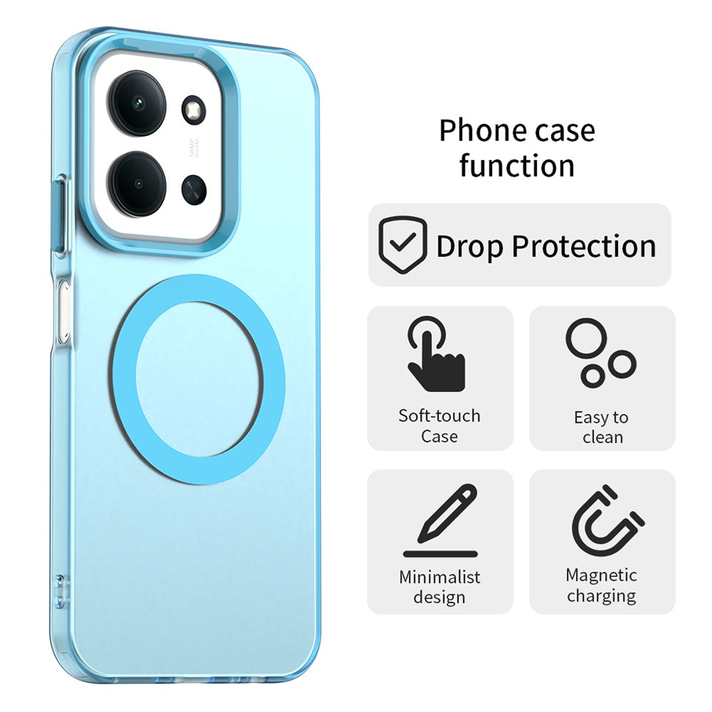 Husa MagSafe pentru Xiaomi Poco C85 4G / Redmi 15C 5G / 15C 4G, Techsuit, CandyCase, Albastra