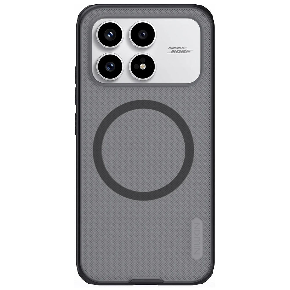 Husa MagSafe pentru Xiaomi Poco F8 Pro, Nillkin, Super Shield Pro, Neagra Transparenta Satinata
