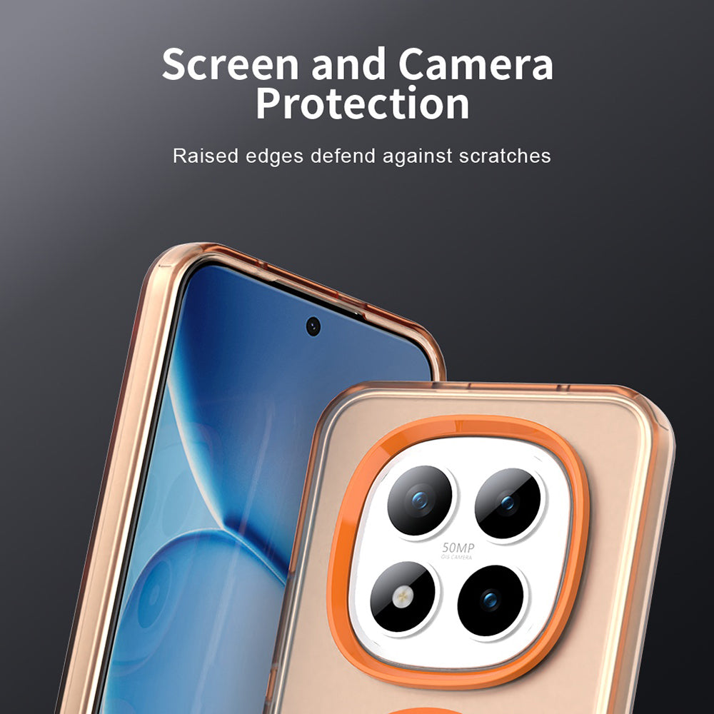 Husa MagSafe pentru Xiaomi Poco M8 Pro / Redmi Note 15 Pro+ 5G, Techsuit, CandyCase, Portocalie