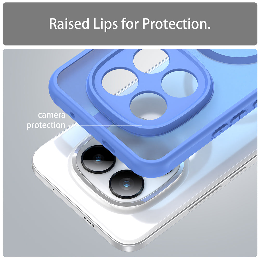 Husa MagSafe pentru Xiaomi Poco M8 Pro / Redmi Note 15 Pro+ 5G, Techsuit, HaloFrost II, Albastra