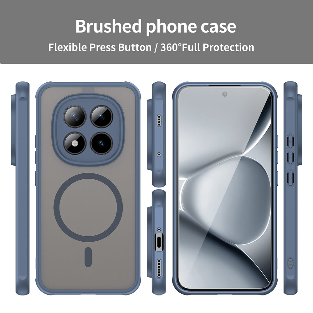 Husa MagSafe pentru Xiaomi Poco M8 Pro / Redmi Note 15 Pro+ 5G, Techsuit, HaloFrost II, Bleumarin