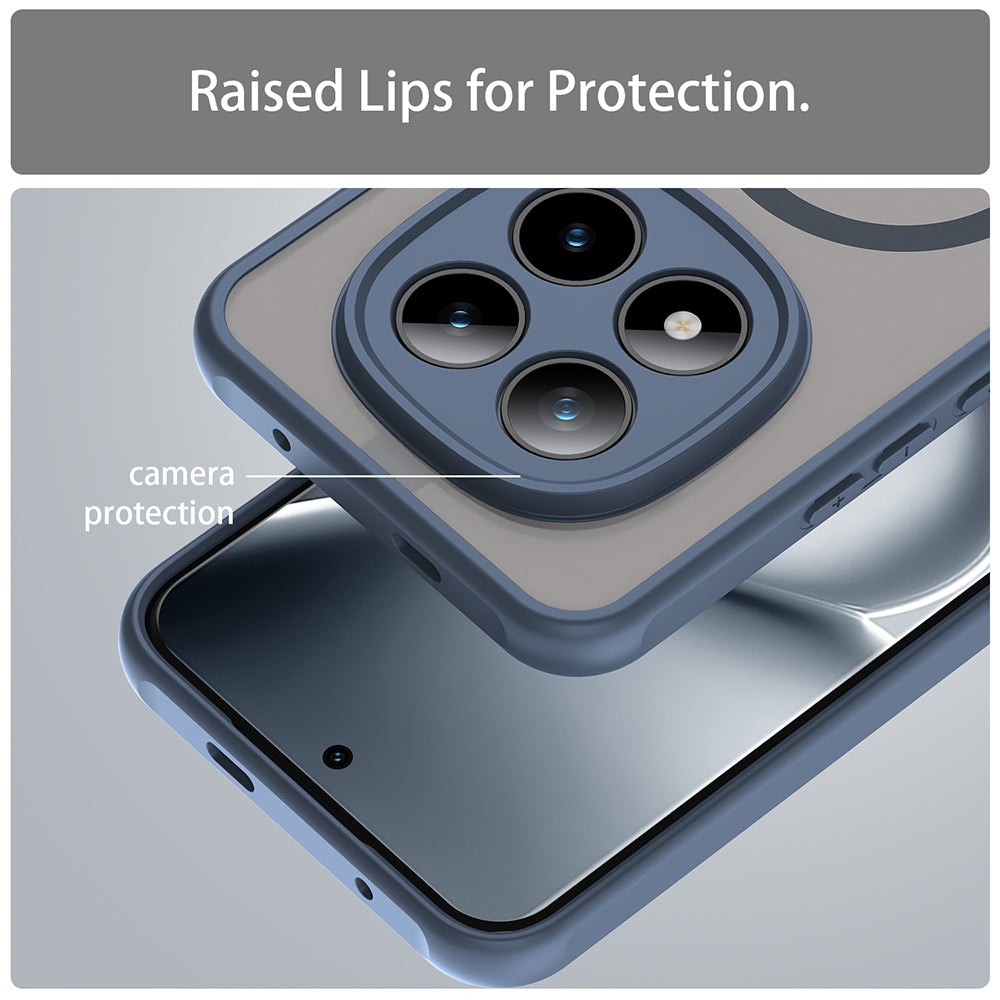 Husa MagSafe pentru Xiaomi Poco M8 Pro / Redmi Note 15 Pro+ 5G, Techsuit, HaloFrost II, Bleumarin