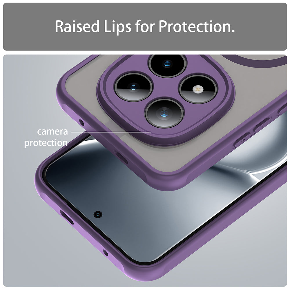 Husa MagSafe pentru Xiaomi Poco M8 Pro / Redmi Note 15 Pro+ 5G, Techsuit, HaloFrost II, Mov