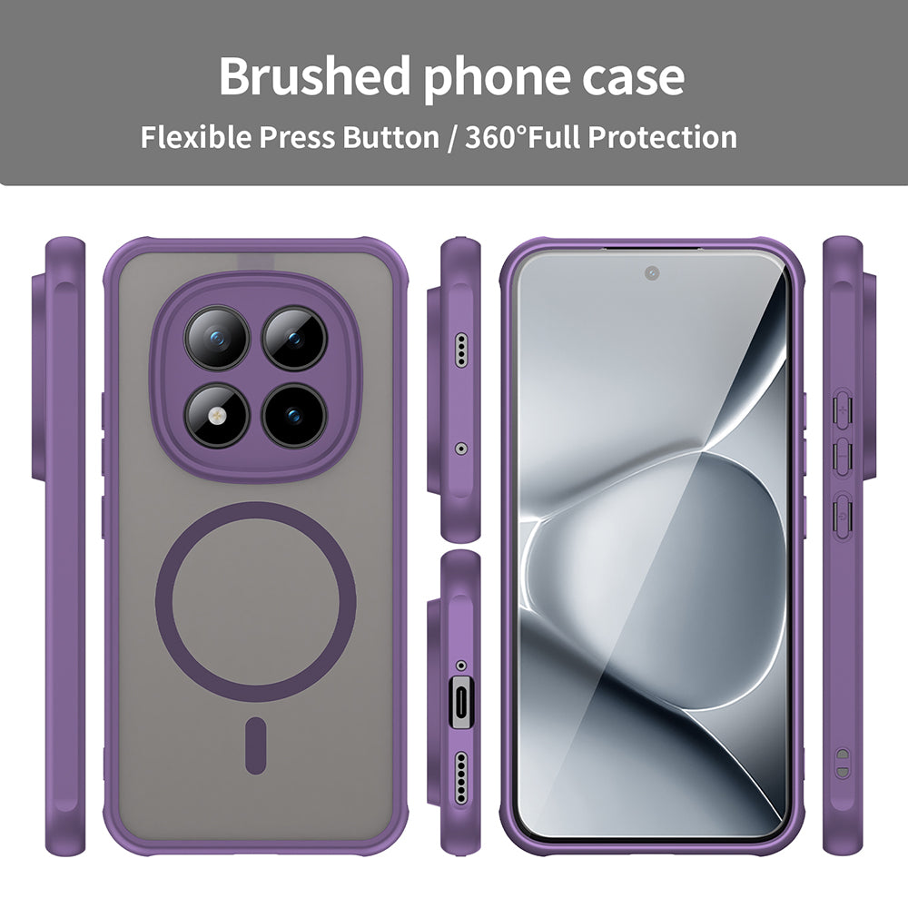 Husa MagSafe pentru Xiaomi Poco M8 Pro / Redmi Note 15 Pro+ 5G, Techsuit, HaloFrost II, Mov