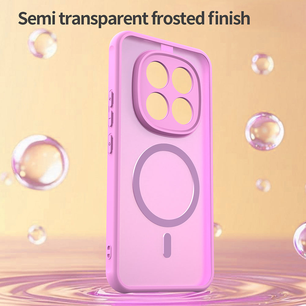 Husa MagSafe pentru Xiaomi Poco M8 Pro / Redmi Note 15 Pro+ 5G, Techsuit, HaloFrost II, Roz