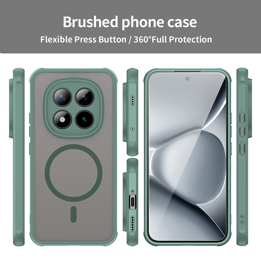 Husa MagSafe pentru Xiaomi Poco M8 Pro / Redmi Note 15 Pro+ 5G, Techsuit, HaloFrost II, Verde