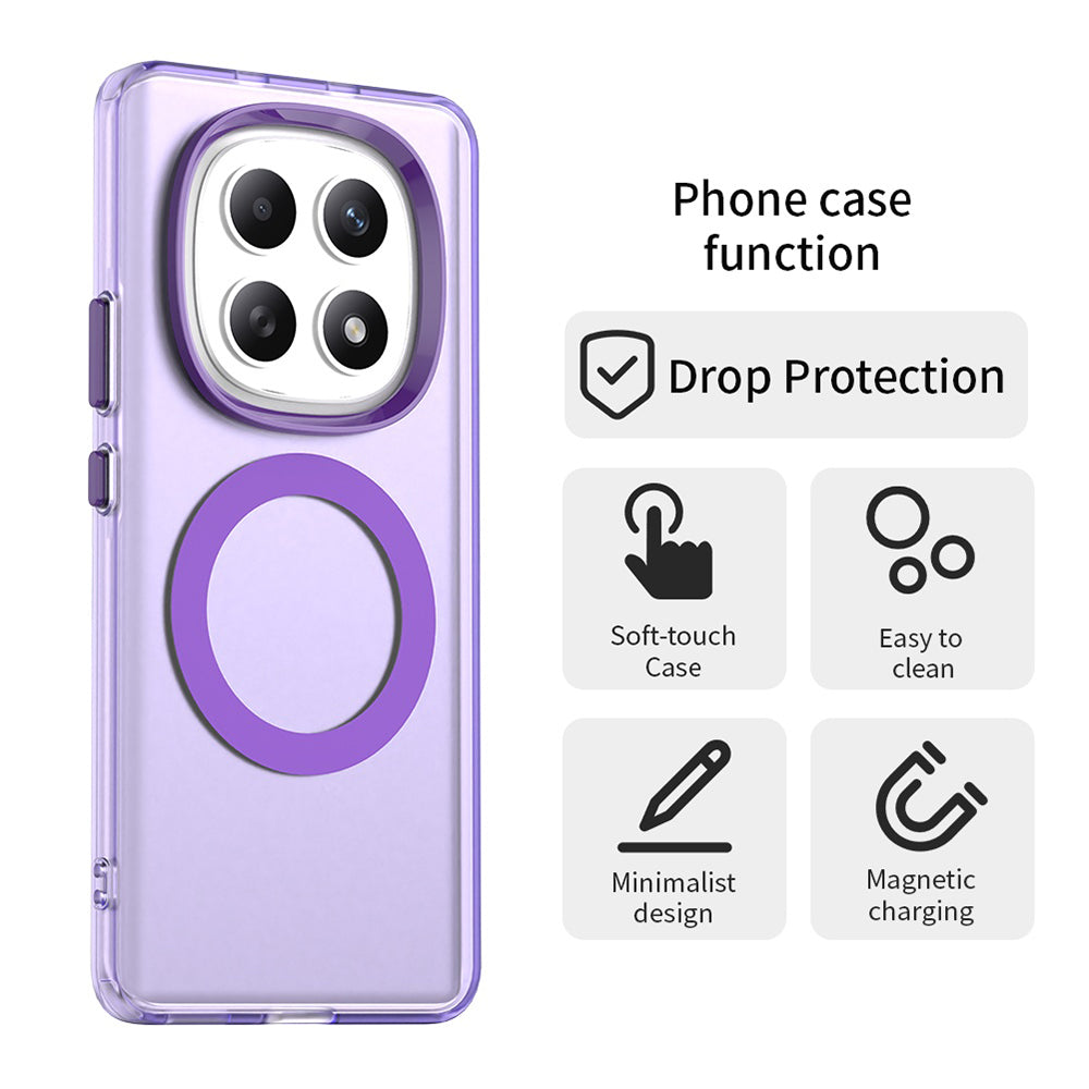 Husa MagSafe pentru Xiaomi Poco M8 / Redmi Note 15 5G / Note 15 4G, Techsuit, CandyCase, Mov