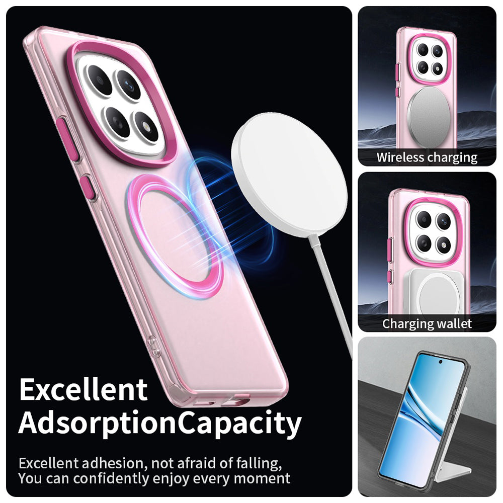 Husa MagSafe pentru Xiaomi Poco M8 / Redmi Note 15 5G / Note 15 4G, Techsuit, CandyCase, Roz