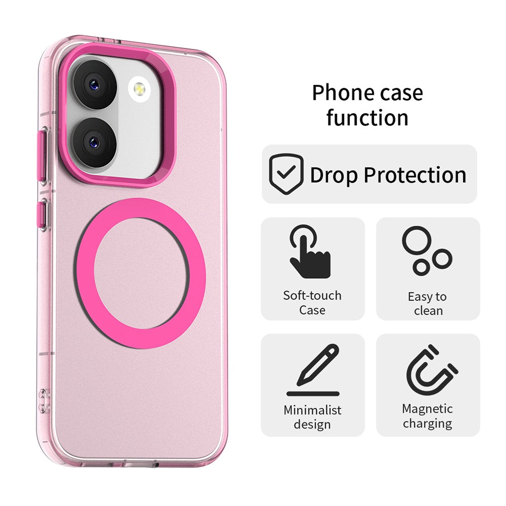 Husa MagSafe pentru Xiaomi Poco X8 Pro, Techsuit, CandyCase, Roz