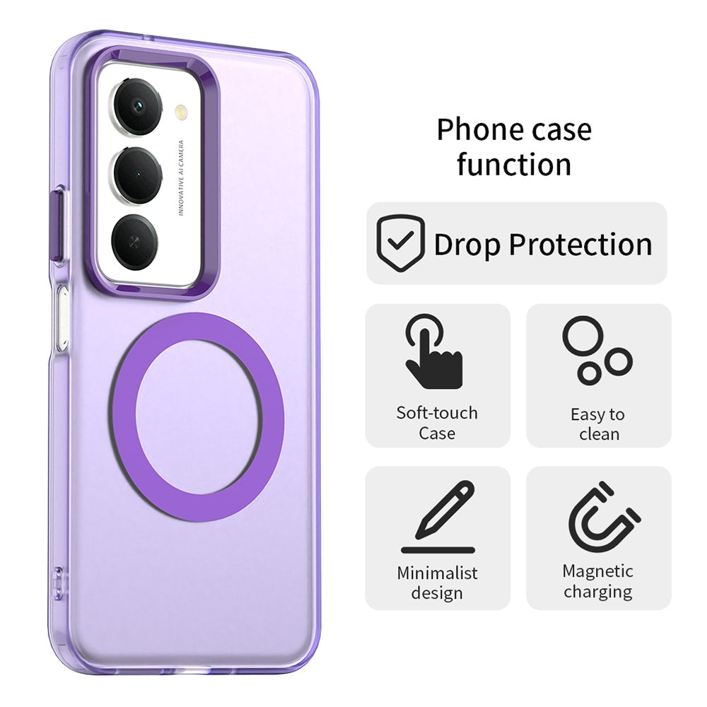 Husa MagSafe pentru Xiaomi Redmi 15 5G / 15 4G, Techsuit, CandyCase, Mov